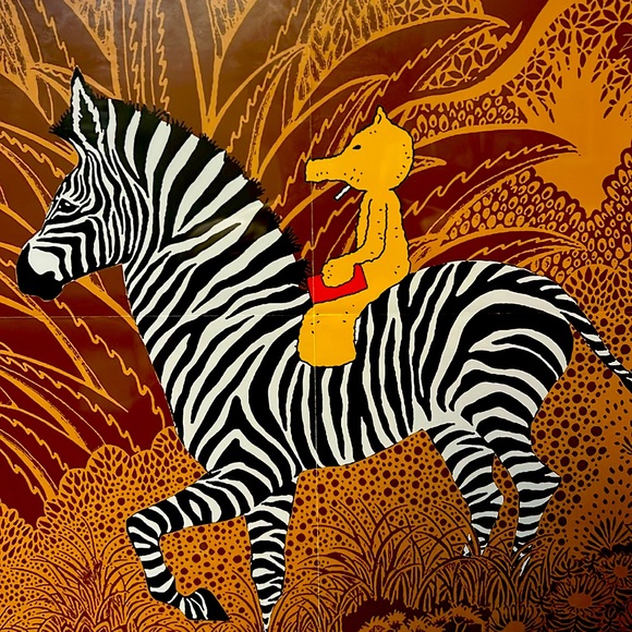 Poster of Quasimoto riding a zebra (alternate Piñata cover) w/ frame - Picture 4 of 4